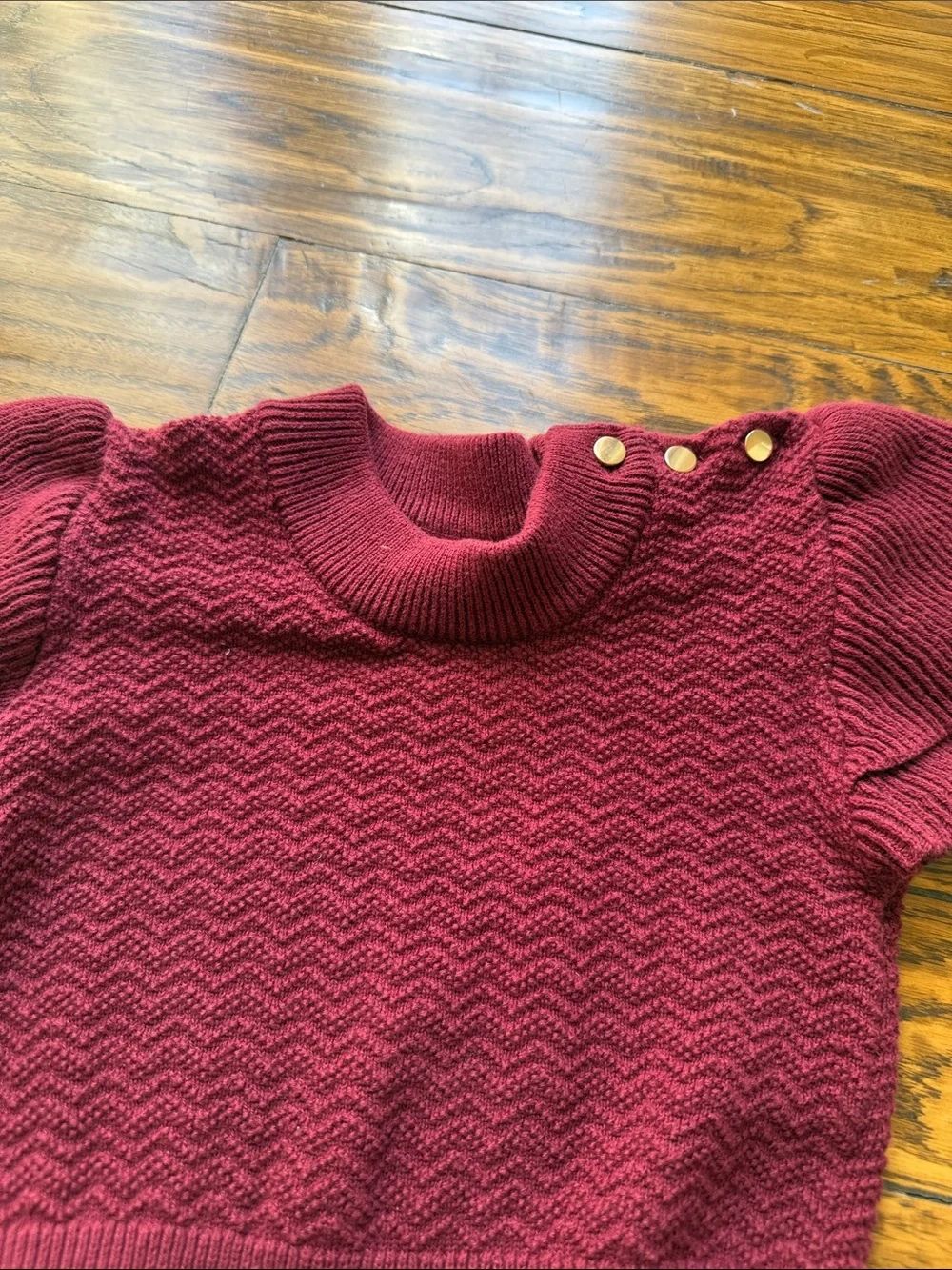 Girls Hope & Henry Burgundy Knit Fit-and-Flare Dress